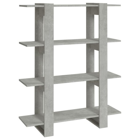 vidaXL Bücherregal/Raumteiler Betongrau 100x30x123,5 cm