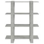 vidaXL Bücherregal/Raumteiler Betongrau 100x30x123,5 cm vidaXL Bücherregal/Raumteiler Betongrau 100x30x123,5 cm