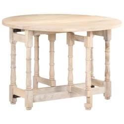 vidaXL Esstisch Rund 110x76 cm Mango Massivholz