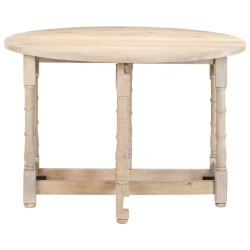 vidaXL Esstisch Rund 110x76 cm Mango Massivholz