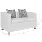 vidaXL 2-Sitzer-Sofa Kunstleder Weiß vidaXL 2-Sitzer-Sofa Kunstleder Weiß