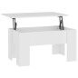 vidaXL Couchtisch Weiß 79x49x41 cm Holzwerkstoff vidaXL Couchtisch Weiß 79x49x41 cm Holzwerkstoff
