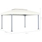 vidaXL Pavillon 400 x 300 cm Creme Aluminium vidaXL Pavillon 400 x 300 cm Creme Aluminium
