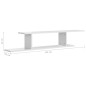 vidaXL TV-Wandregal Hochglanz-Weiß 125x18x23 cm Holzwerkstoff vidaXL TV-Wandregal Hochglanz-Weiß 125x18x23 cm Holzwerkstoff