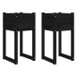 vidaXL Pflanzkübel 2 Stk. Schwarz 40x40x81 cm Massivholz Kiefer vidaXL Pflanzkübel 2 Stk. Schwarz 40x40x81 cm Massivholz Kiefer