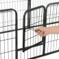 vidaXL Hunde-Laufgitter 8 Paneele Stahl 60 x 80 cm Schwarz vidaXL Hunde-Laufgitter 8 Paneele Stahl 60 x 80 cm Schwarz