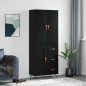 Highboard Schwarz 69,5x34x180 cm Holzwerkstoff Highboard Schwarz 69,5x34x180 cm Holzwerkstoff