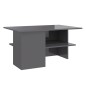 vidaXL Couchtisch Hochglanz-Grau 90x60x46,5 cm Holzwerkstoff vidaXL Couchtisch Hochglanz-Grau 90x60x46,5 cm Holzwerkstoff