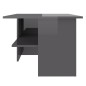 vidaXL Couchtisch Hochglanz-Grau 90x60x46,5 cm Holzwerkstoff vidaXL Couchtisch Hochglanz-Grau 90x60x46,5 cm Holzwerkstoff