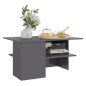 vidaXL Couchtisch Hochglanz-Grau 90x60x46,5 cm Holzwerkstoff vidaXL Couchtisch Hochglanz-Grau 90x60x46,5 cm Holzwerkstoff