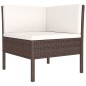vidaXL 9-tlg. Garten-Lounge-Set mit Auflagen Poly Rattan Braun vidaXL 9-tlg. Garten-Lounge-Set mit Auflagen Poly Rattan Braun