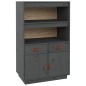 vidaXL Highboard Grau 67x40x108,5 cm Massivholz Kiefer vidaXL Highboard Grau 67x40x108,5 cm Massivholz Kiefer