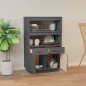 vidaXL Highboard Grau 67x40x108,5 cm Massivholz Kiefer vidaXL Highboard Grau 67x40x108,5 cm Massivholz Kiefer