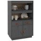 vidaXL Highboard Grau 67x40x108,5 cm Massivholz Kiefer vidaXL Highboard Grau 67x40x108,5 cm Massivholz Kiefer