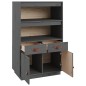 vidaXL Highboard Grau 67x40x108,5 cm Massivholz Kiefer vidaXL Highboard Grau 67x40x108,5 cm Massivholz Kiefer