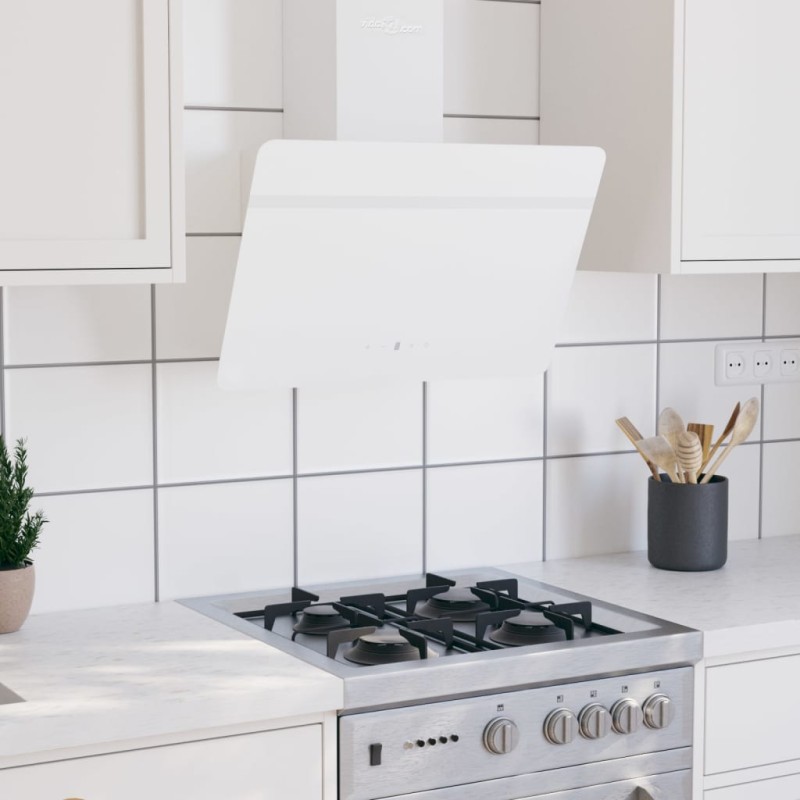 vidaXL Dunstabzugshaube 60 cm Stahl und Hartglas Weiß vidaXL Dunstabzugshaube 60 cm Stahl und Hartglas Weiß