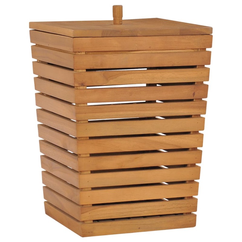 vidaXL Wäschekorb 30×30×45 cm Teak Massivholz vidaXL Wäschekorb 30×30×45 cm Teak Massivholz