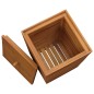 vidaXL Wäschekorb 30×30×45 cm Teak Massivholz vidaXL Wäschekorb 30×30×45 cm Teak Massivholz