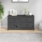 vidaXL Beistellschrank Grau 100x40x54 cm Massivholz Kiefer vidaXL Beistellschrank Grau 100x40x54 cm Massivholz Kiefer