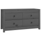vidaXL Beistellschrank Grau 100x40x54 cm Massivholz Kiefer vidaXL Beistellschrank Grau 100x40x54 cm Massivholz Kiefer