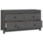 vidaXL Beistellschrank Grau 100x40x54 cm Massivholz Kiefer vidaXL Beistellschrank Grau 100x40x54 cm Massivholz Kiefer