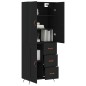 Highboard Schwarz 69,5x34x180 cm Holzwerkstoff Highboard Schwarz 69,5x34x180 cm Holzwerkstoff
