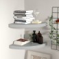 vidaXL Eck-Schweberegale 2 Stk. Grau 35x35x3,8 cm MDF vidaXL Eck-Schweberegale 2 Stk. Grau 35x35x3,8 cm MDF
