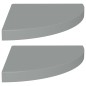 vidaXL Eck-Schweberegale 2 Stk. Grau 35x35x3,8 cm MDF vidaXL Eck-Schweberegale 2 Stk. Grau 35x35x3,8 cm MDF