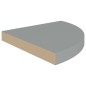 vidaXL Eck-Schweberegale 2 Stk. Grau 35x35x3,8 cm MDF vidaXL Eck-Schweberegale 2 Stk. Grau 35x35x3,8 cm MDF