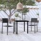 vidaXL 3-tlg. Garten-Essgruppe Schwarz vidaXL 3-tlg. Garten-Essgruppe Schwarz