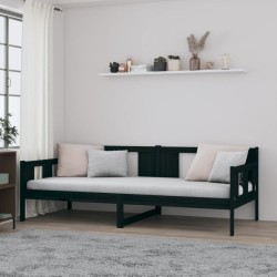 vidaXL Tagesbett Schwarz Massivholz Kiefer 90x200 cm