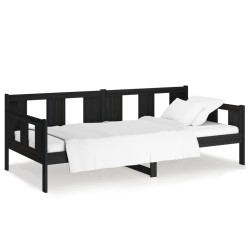vidaXL Tagesbett Schwarz Massivholz Kiefer 90x200 cm