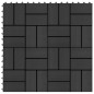 vidaXL Terrassenfliesen 11 Stück WPC 30 x 30 cm 1 qm Schwarz vidaXL Terrassenfliesen 11 Stück WPC 30 x 30 cm 1 qm Schwarz