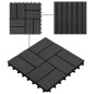 vidaXL Terrassenfliesen 11 Stück WPC 30 x 30 cm 1 qm Schwarz vidaXL Terrassenfliesen 11 Stück WPC 30 x 30 cm 1 qm Schwarz