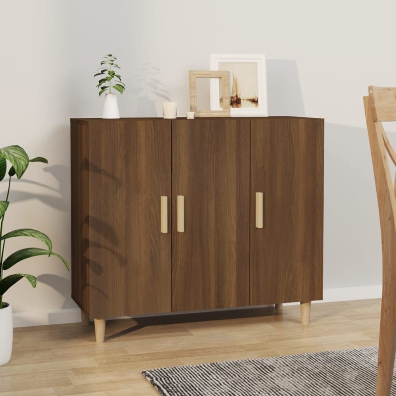 vidaXL Sideboard Braun Eichen-Optik 90x34x80 cm Holzwerkstoff vidaXL Sideboard Braun Eichen-Optik 90x34x80 cm Holzwerkstoff