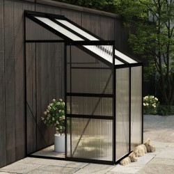 vidaXL Gewächshaus Anthrazit Aluminium 2,59 m³