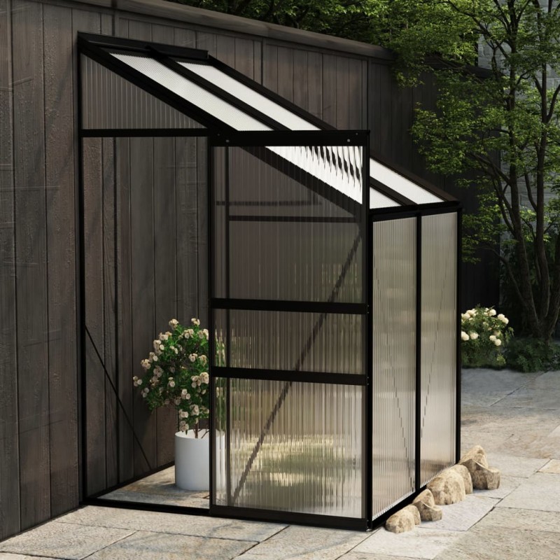 vidaXL Gewächshaus Anthrazit Aluminium 2,59 m³ vidaXL Gewächshaus Anthrazit Aluminium 2,59 m³
