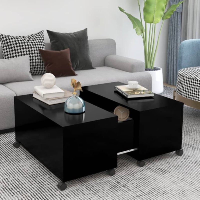 vidaXL Couchtisch Schwarz 75x75x38 cm Holzwerkstoff vidaXL Couchtisch Schwarz 75x75x38 cm Holzwerkstoff