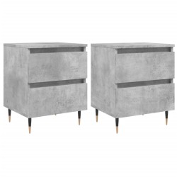 vidaXL Nachttische 2 Stk. Betongrau 40x35x50 cm Holzwerkstoff
