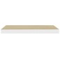 vidaXL Schweberegale 4 Stk. Eiche und Weiß 60x23,5x3,8 cm MDF vidaXL Schweberegale 4 Stk. Eiche und Weiß 60x23,5x3,8 cm MDF