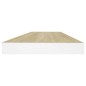 vidaXL Schweberegale 4 Stk. Eiche und Weiß 60x23,5x3,8 cm MDF vidaXL Schweberegale 4 Stk. Eiche und Weiß 60x23,5x3,8 cm MDF