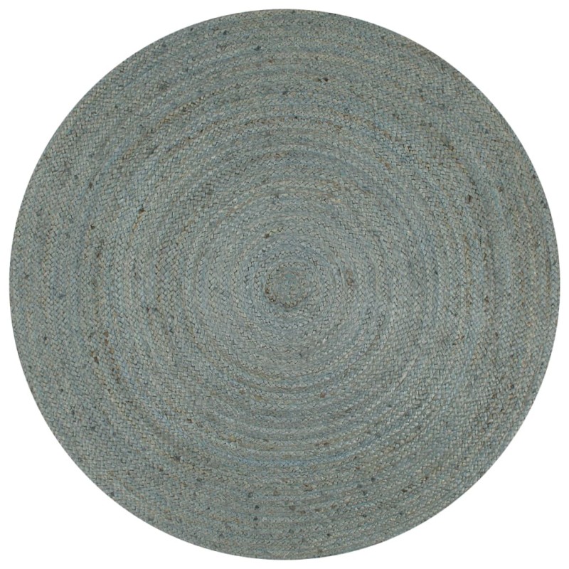 vidaXL Teppich Handgefertigt Jute Rund 120 cm Olivgrün vidaXL Teppich Handgefertigt Jute Rund 120 cm Olivgrün