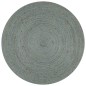 vidaXL Teppich Handgefertigt Jute Rund 120 cm Olivgrün vidaXL Teppich Handgefertigt Jute Rund 120 cm Olivgrün