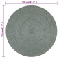 vidaXL Teppich Handgefertigt Jute Rund 120 cm Olivgrün vidaXL Teppich Handgefertigt Jute Rund 120 cm Olivgrün