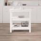 vidaXL Werkbank Weiß 78,5x50x80 cm Massivholz Kiefer vidaXL Werkbank Weiß 78,5x50x80 cm Massivholz Kiefer