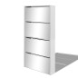 Schuhschrank mit 4 Fächern Spiegel Weiß 63×17×134 cm Schuhschrank mit 4 Fächern Spiegel Weiß 63×17×134 cm