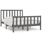 vidaXL Massivholzbett Grau 140x190 cm vidaXL Massivholzbett Grau 140x190 cm