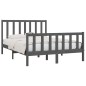 vidaXL Massivholzbett Grau 140x190 cm vidaXL Massivholzbett Grau 140x190 cm
