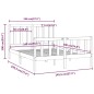 vidaXL Massivholzbett Grau 140x190 cm vidaXL Massivholzbett Grau 140x190 cm