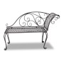 vidaXL Garten-Chaiselongue 128 cm Stahl Antik Braun vidaXL Garten-Chaiselongue 128 cm Stahl Antik Braun